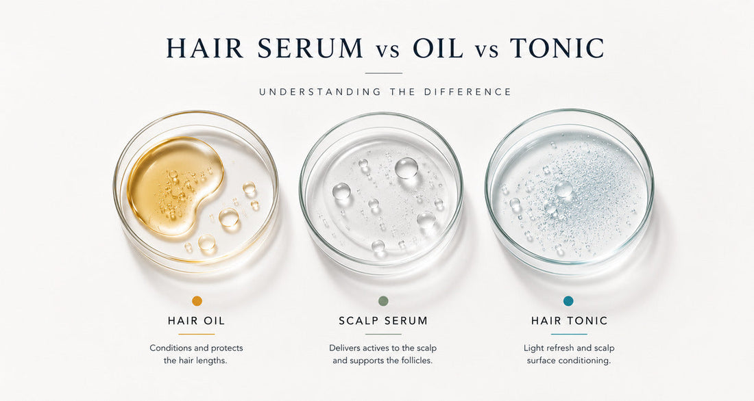 hair serum vs tonic vs oil